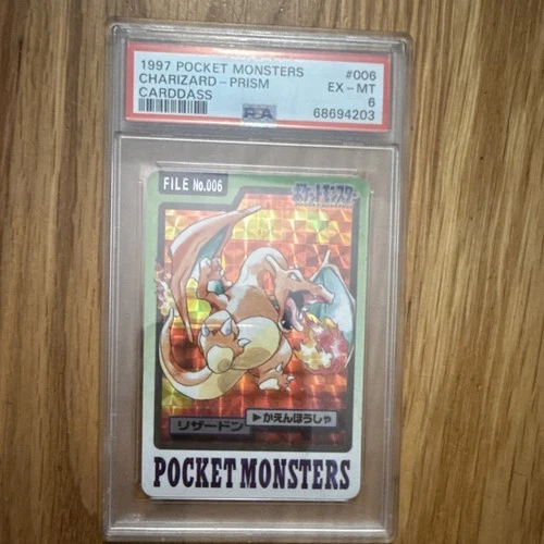 Pokemon Pocket Monsters Charizard Carddass #006 Prism 1997 PSA 6 Trading Card