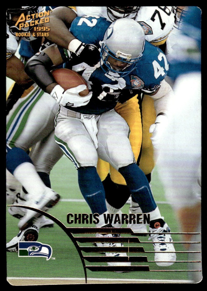 Chris Warren 1995 Action Packed Rookies/Stars #77 Seattle Seahawks 31534