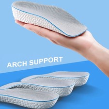 Men Height Increasing Insoles Sneaker Heel Lift Memory Foam Soft Insole Shock ab