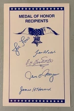WWII Medal of Honor MOH Foss Doolittle Walsh Howard Morgan Signed Book Plate