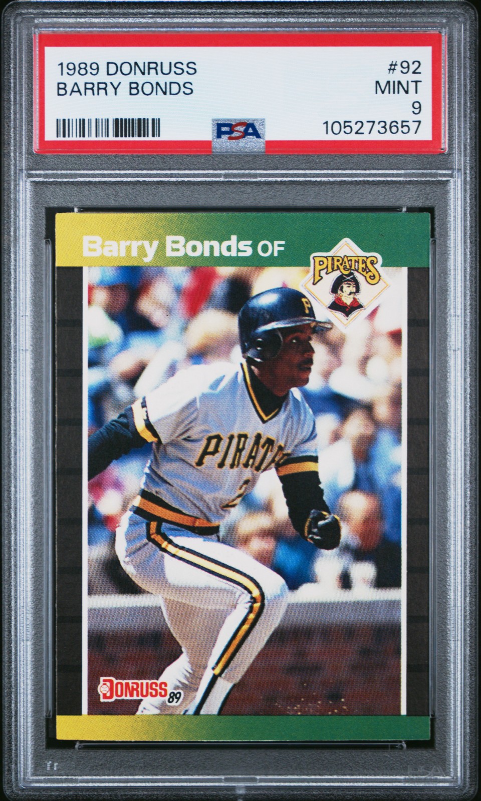 1989 DONRUSS #92 BARRY BONDS PSA 9