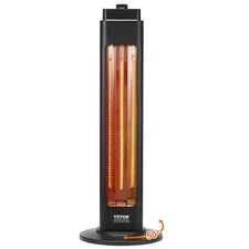 1500W Infrared Tower Heater Oscillating Indoor Outdoor Patio Garage Space Warmer