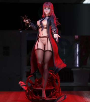 Makima Naked-C1 Chainsaw Man Unpainted 3D Printing Resin Kits Figure