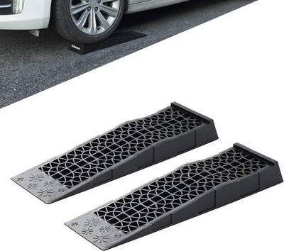 Donext Ramps Low Profile Plastic Car Service 3 Ton Truck 3 Ton, Black 