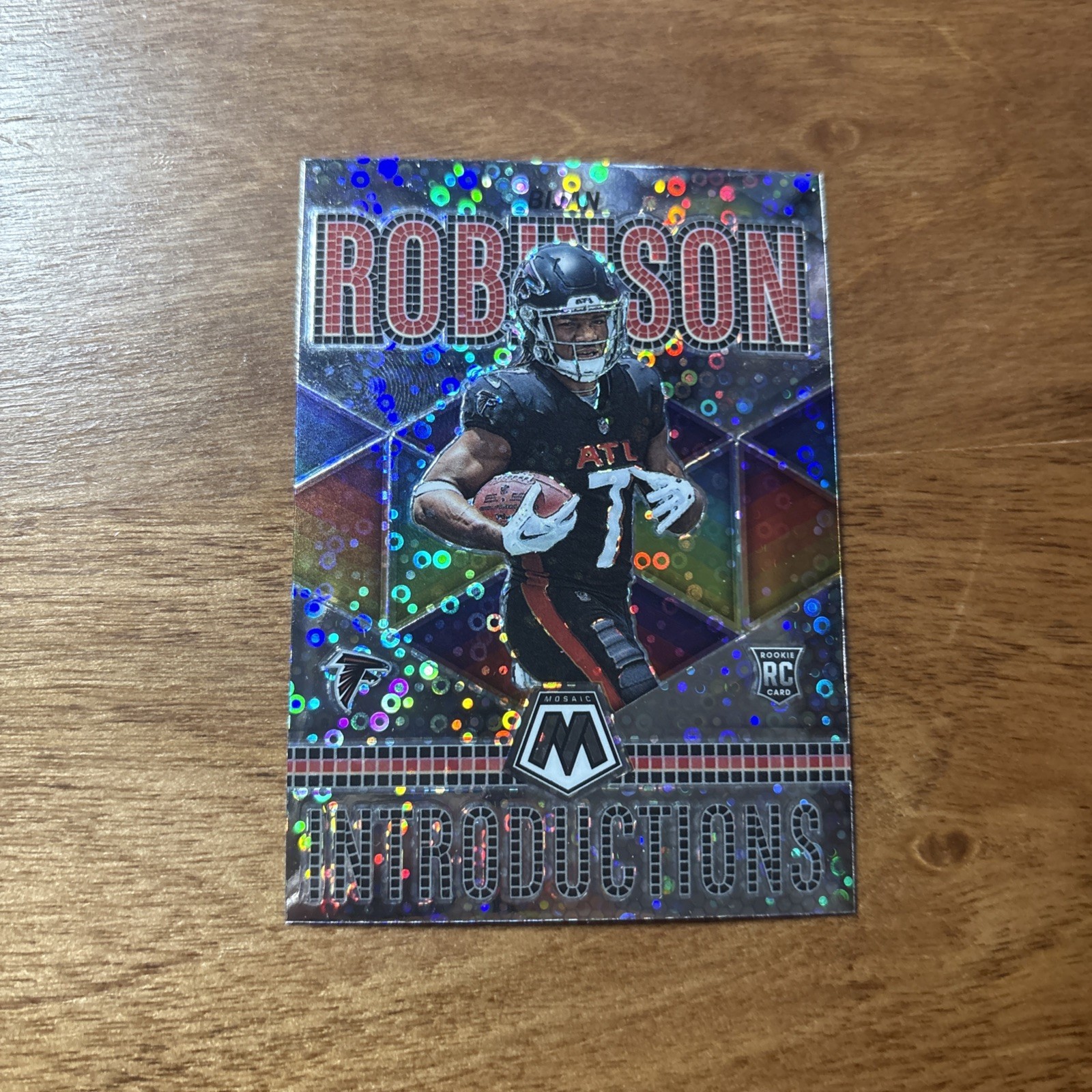 2023 Mosaic Bijan Robinson Rookie Introductions #I-6 Silver No Huddle RC Falcons