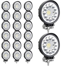 Tractor LED Work Lights,4 Inch LED Pods Lights 123W Round 12V 24V 10000Lumen ...
