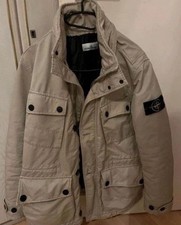 Stone Island Herren Parka Jacke Beige Baumwol...