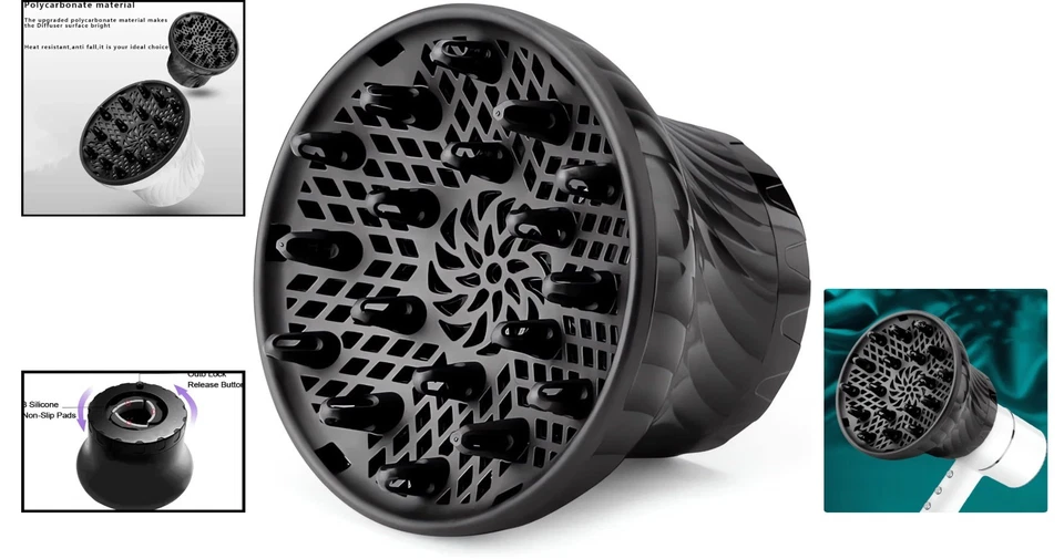 Universal Diffusor Aufsatz für Haartrockner, für Locken, Wellen, Naturhaar, S... - Bild 2 von 4