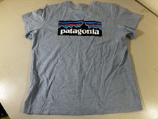 Youth Boy  s Patagonia Logo Short Sleeve Gray T-shirt Size Lg Excellent Condition