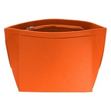 Purse Organizer Insert, Large Felt Handbag Organizer with Zipper, Orange