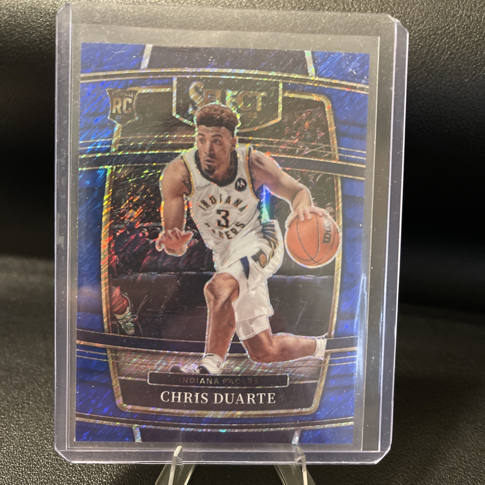 2021-22 Select Chris Duarte Blue Shimmer Prizm Rookie Card RC Concourse GL4M