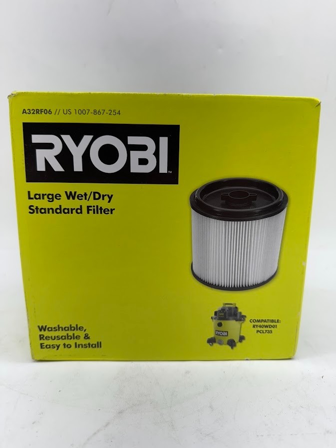 RYOBI A32RF06 Large Wet/Dry Standard Filter Replacement For