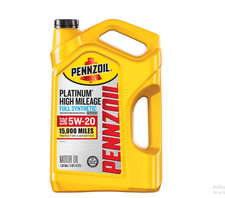 2 pack Pennzoil Platinum High Mileage Full Synthetic 5W-20 Motor Oil, 5 Quart 18.70 per gallon
