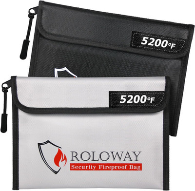 Fireproof Bag 5200  Heat Insulated, Fireproof Money Bag with Zipper