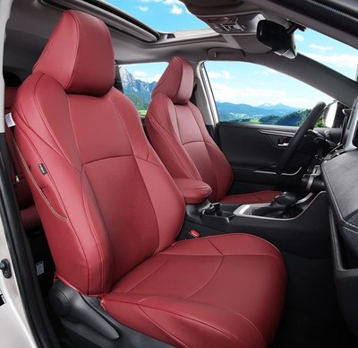 Custom Fit RAV4 and VENZA Seat Covers for LU02-Prime-XSE Hybrid, Wine Red 