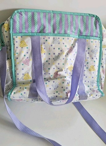 Vintage Ross Pediatrics Similac Diaper Bag Teddy Bears Pastel 90s Plastic Vinyl
