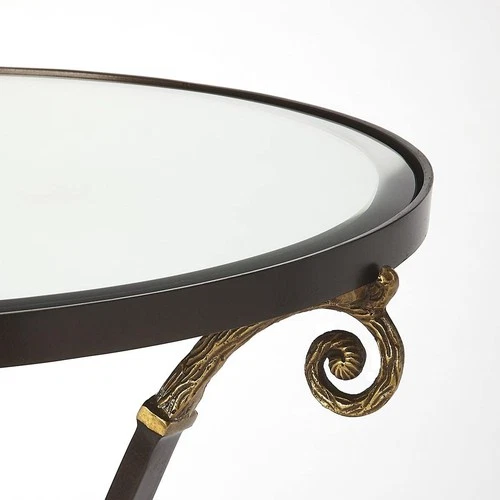 Butler Specialty Meurice Glass And Metal Accent Table In Black - Picture 4 of 5