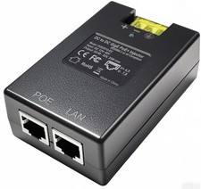 Gigabit DC PoE Injector  12V 24V 12-48V DC Input  50V 30W DC PoE Out  ...