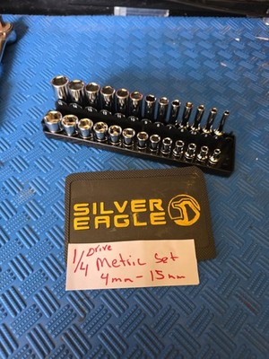 MATCO Tools Silver Eagle 26 Pc 1/4 dr Metric Socket Set  Deep and Shallow  NEW