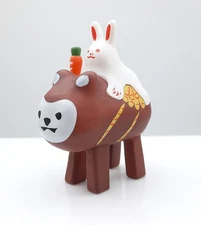 Kenelephant Japanese tanuki rabbit Roadworks Norinori Folktales 2" gacha figure