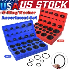 826PCS SAE Metric Rubber O-Ring Washer Assortment Kit Automotive Storage Case US
