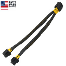 CPU 8 Pin Female to Dual Pcie 2X 8 Pin 4 4 Male Power Adapter Splitter Cable