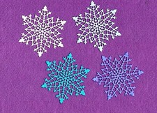 SNOWFLAKE 8 die cuts scrapbook cards