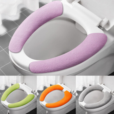 1Pc Warmer Toilettensitz WC Sitz Waschbar Weiche Matte Abdeckung Pad Kissenbezug