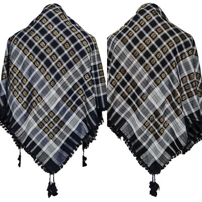 Unisex viele Farben grau schwarz blau arabisches Kopftuch Halstuch Arafat Keffiyeh Yash...