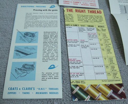 Coats Clarks Advertising Pamphlets Threads Sew Instructions 1950s Lot of 5 - Picture 6 of 8