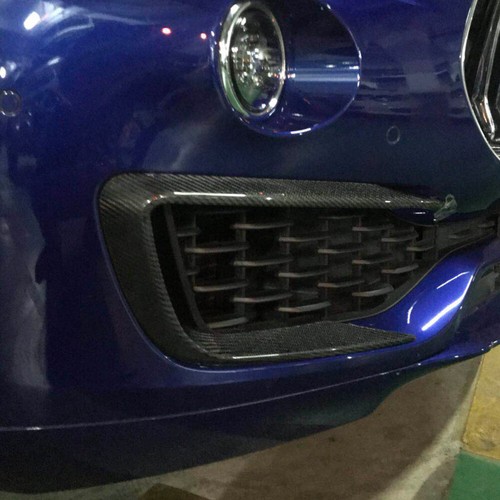 For Maserati Levante 2016 2017-2019 REAL Carbon Front Bumper Vent Fins Splitter - Picture 5 of 10