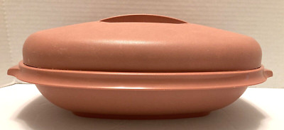 Tupperware Microwave Steamer Dusty Rose 1275-4 1274-3 1273-5 - 3 Piece- VINTAGE