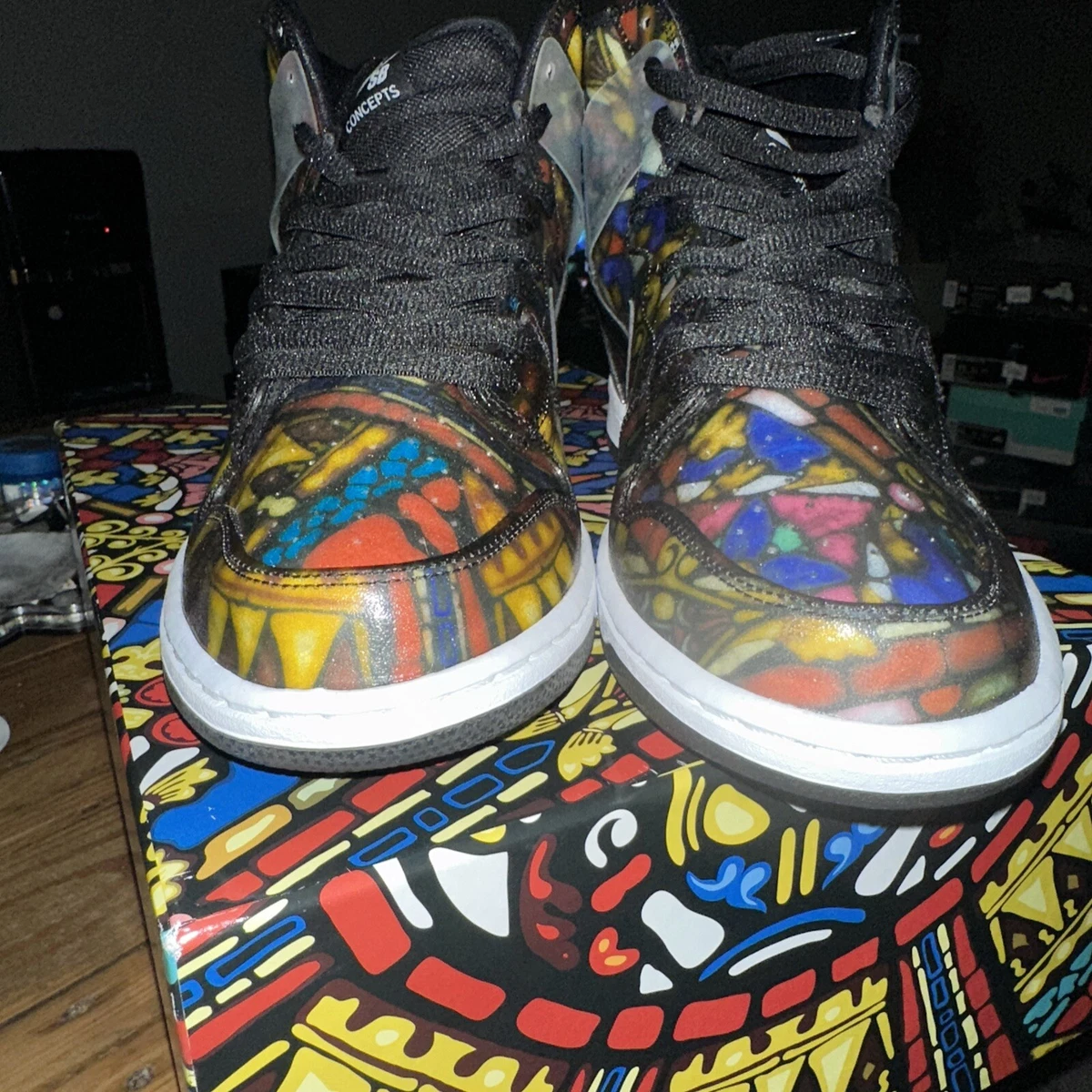 Nike Concepts x SB Dunk Special Box High Stained Glass | eBay
