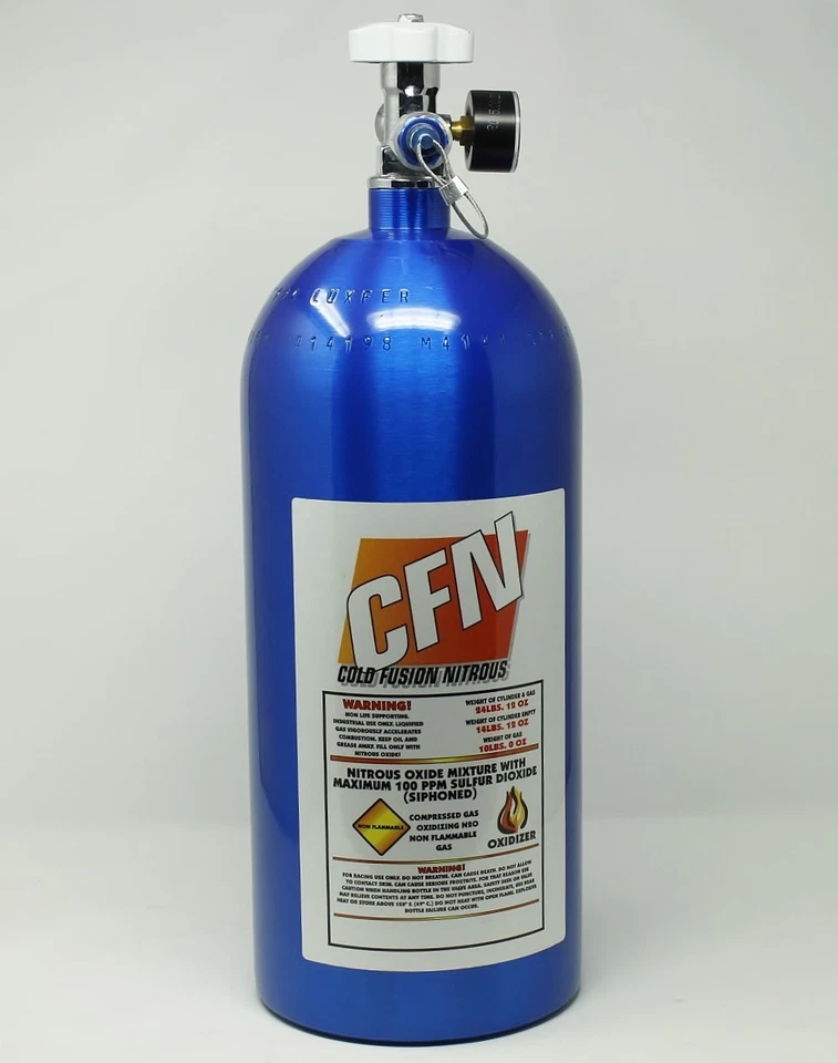 10LB 10 LB Nitrous Bottle W/high flow valve & gauge NEW - Image 2 of 3