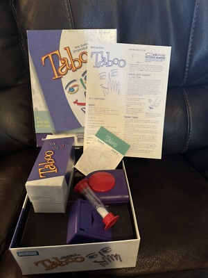 Vintage 2000 s Taboo The Game Of Unspeakable Fun Board Game Hasbro Good Cond