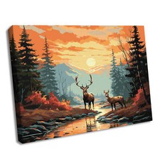Ideyka Painting by Numbers kit Refined deers KHO6576