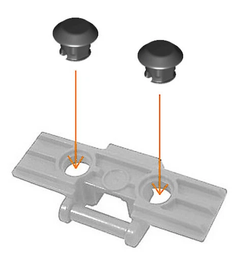 25 Lego RUBBER Grips for Tread Links (attachment,track,ev3,inserts,robot,tank) - Image 2 of 3