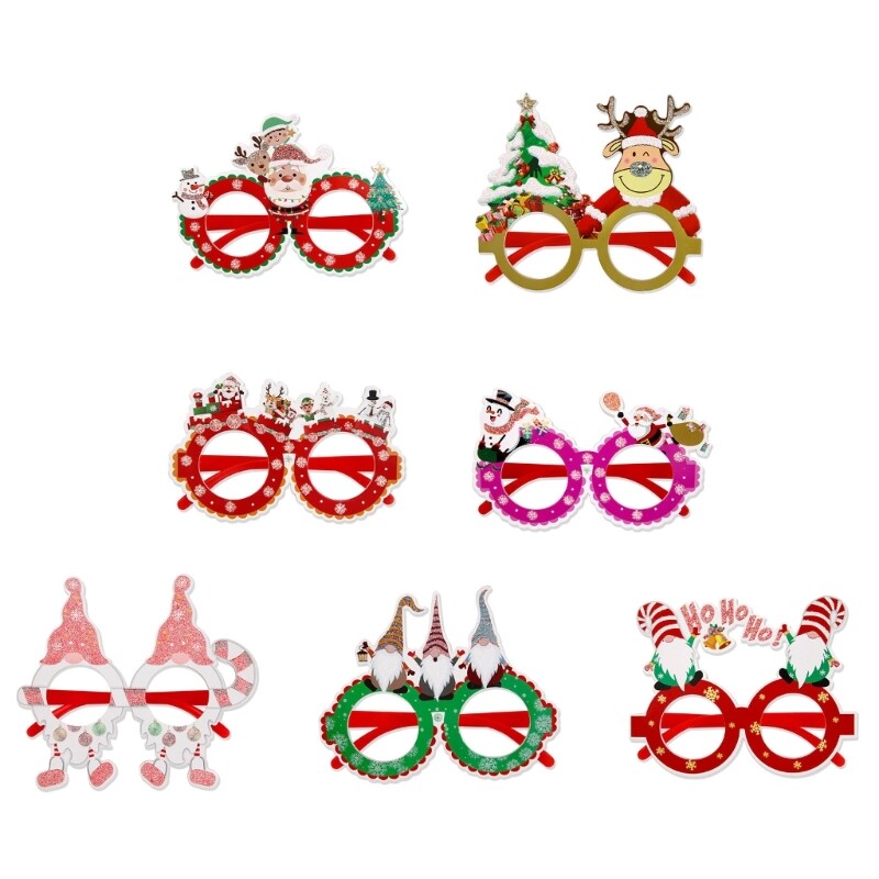Festive Christmas Party Glasses Frames Costume Eyeglasses Holiday Decor