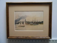 James Moser FORT McHENRY, BALTIMORE 1892 11x14 framed 5.5 709
