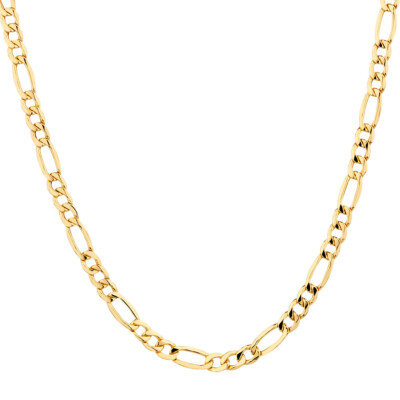 18K Gold Plated Men Figaro Chain 18'' 20'' 22'' 24'' 26'' 28'' 30 Lngh 4-8MM WTH K318
