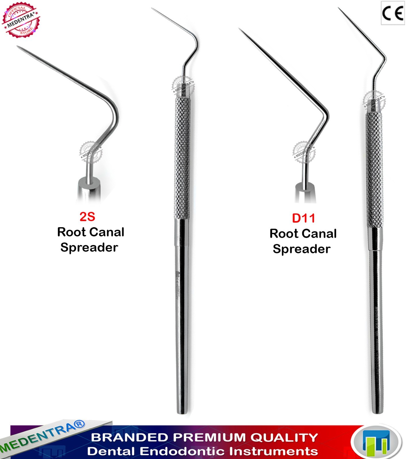 Dentist Spreader D11 and 2S Root Canal Pluggers Endodontic Spreaders