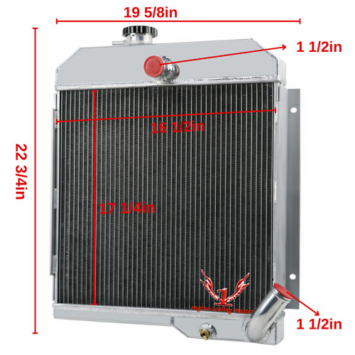 3 Row Aluminum Radiator For 1965-1971 Jeep CJ5 CJ6 DJ5 DJ6 Buick 225 V6 ...