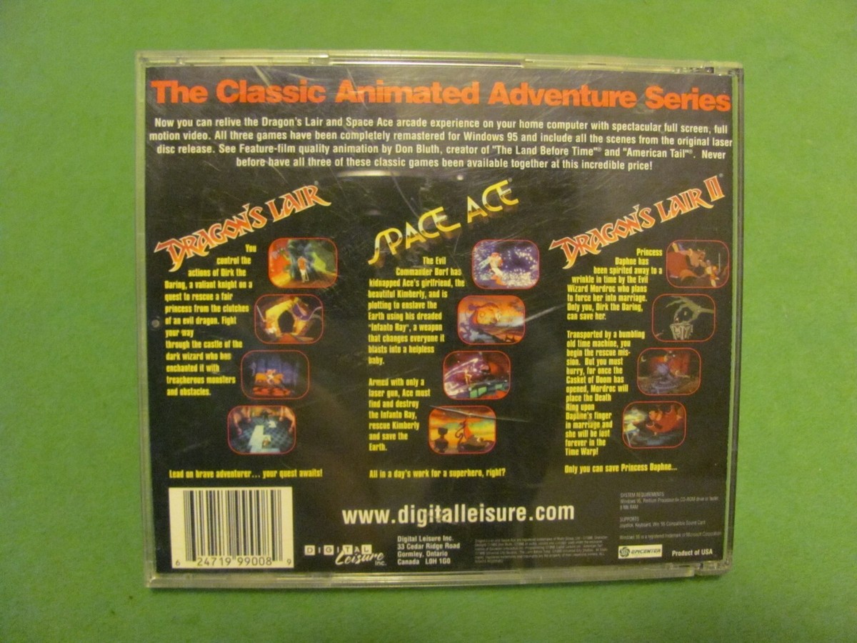 Dragon's Lair: Deluxe Pack PC Game 1 & 2, Space Ace, Windows. | eBay