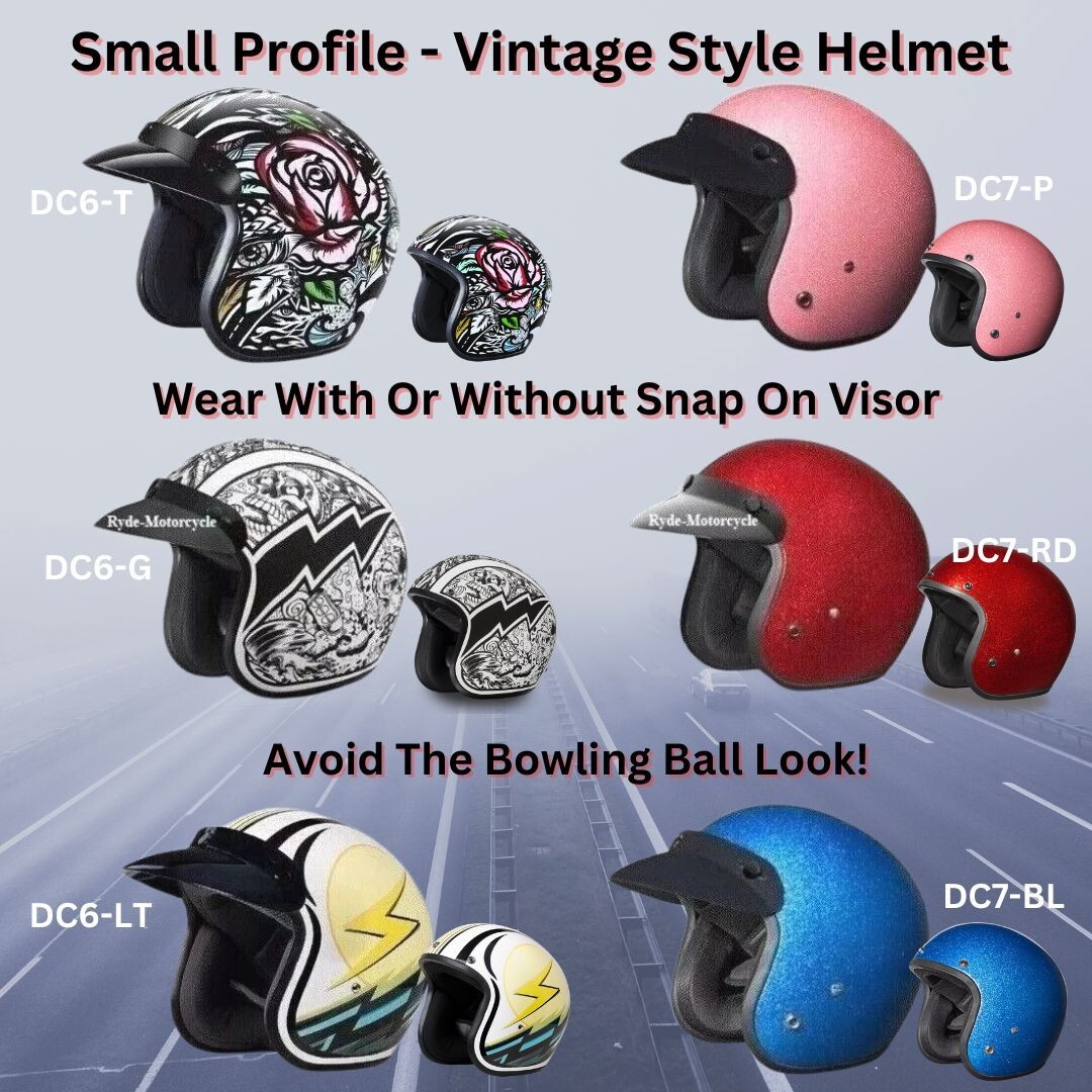 Daytona Cruiser Slim Line 3/4 DOT Uni-Sex Helmet 
