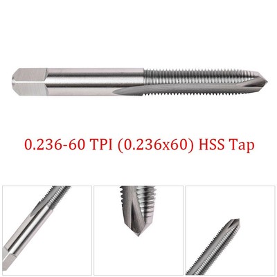 TPIS HSS Gewindebohrer mit Koffer - 1911 Griff 0,236-60 TPI 3 Flöten 5 mm (0,2