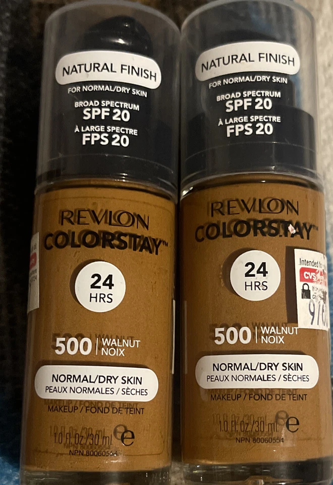 2 Revlon ColorStay Liquid Natural Finish Foundation SPF20 #500 WALNUT Duo Pack’s - Image 2 of 4