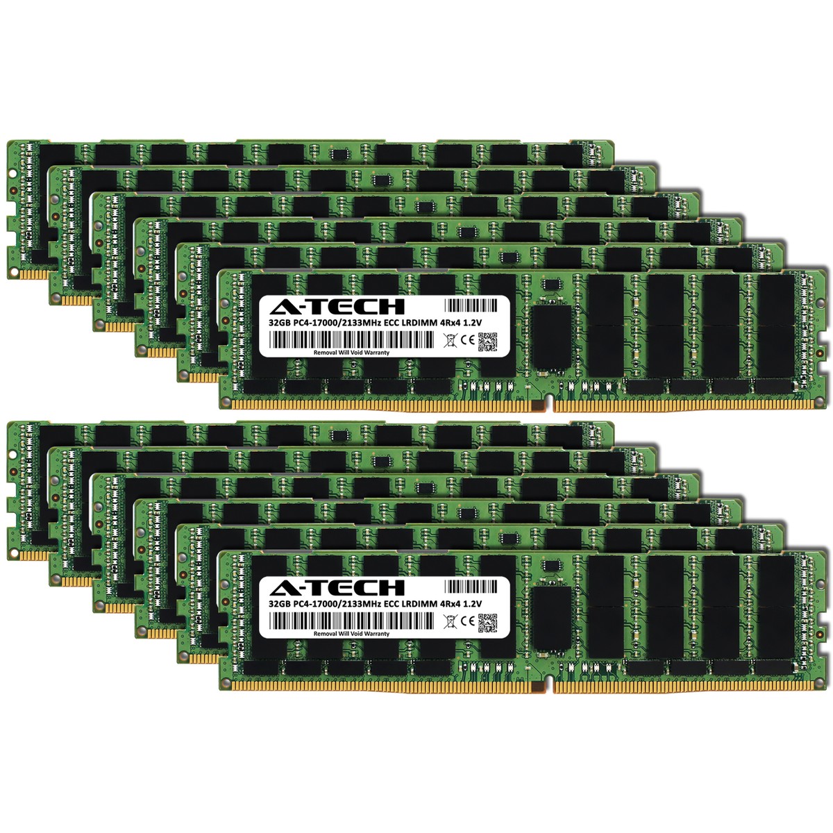DDR4 LRDIMM 32GBx12枚 計384GB PC4-2133P A-Tech 384GB 12x 32GB 4Rx4 PC4-17000L DDR4 2133 MHz ECC LRDIMM