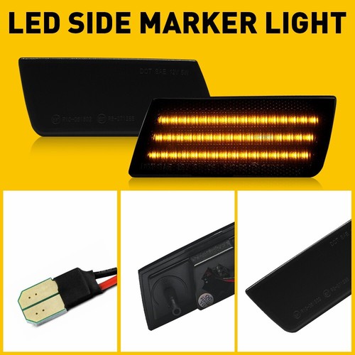 Lámpara de luz marcadora frontal lateral con tira de LED frontal ahumada para Chrysler 300 2005-2014 - Imagen 6 de 13
