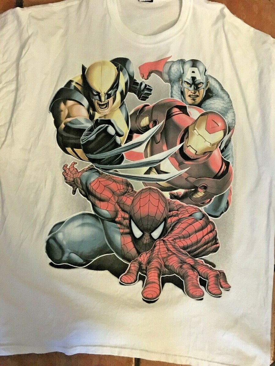 Marvel Comics Marvel Superheroes Men's T-Shirt-Available in 2X New