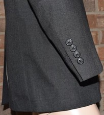 Stafford Blazer 42S Charcoal Wool Blend 2 Button Single Vented Sport Coat Jacket